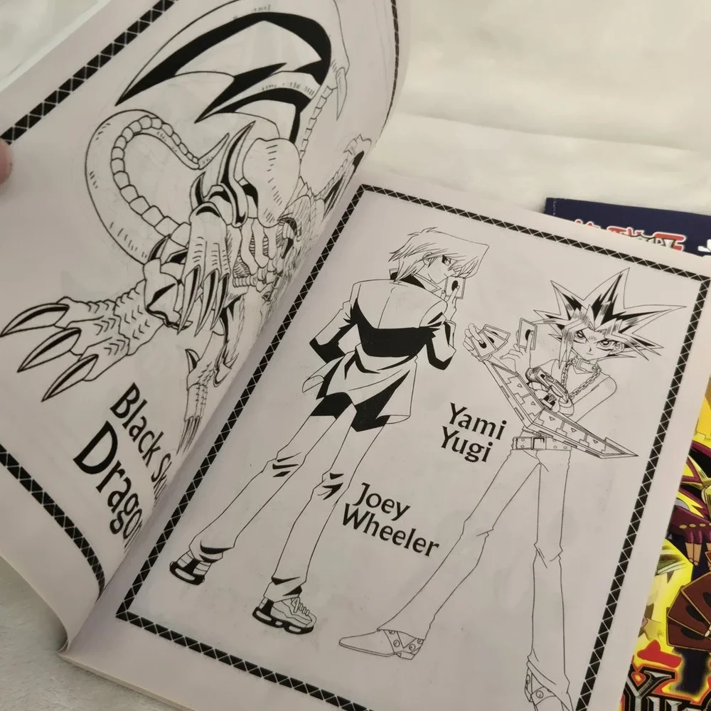 Lot of 2 Yu-Gi-Oh! Jumbo Coloring Activity Books Landoll 2020 Some Pages Colored